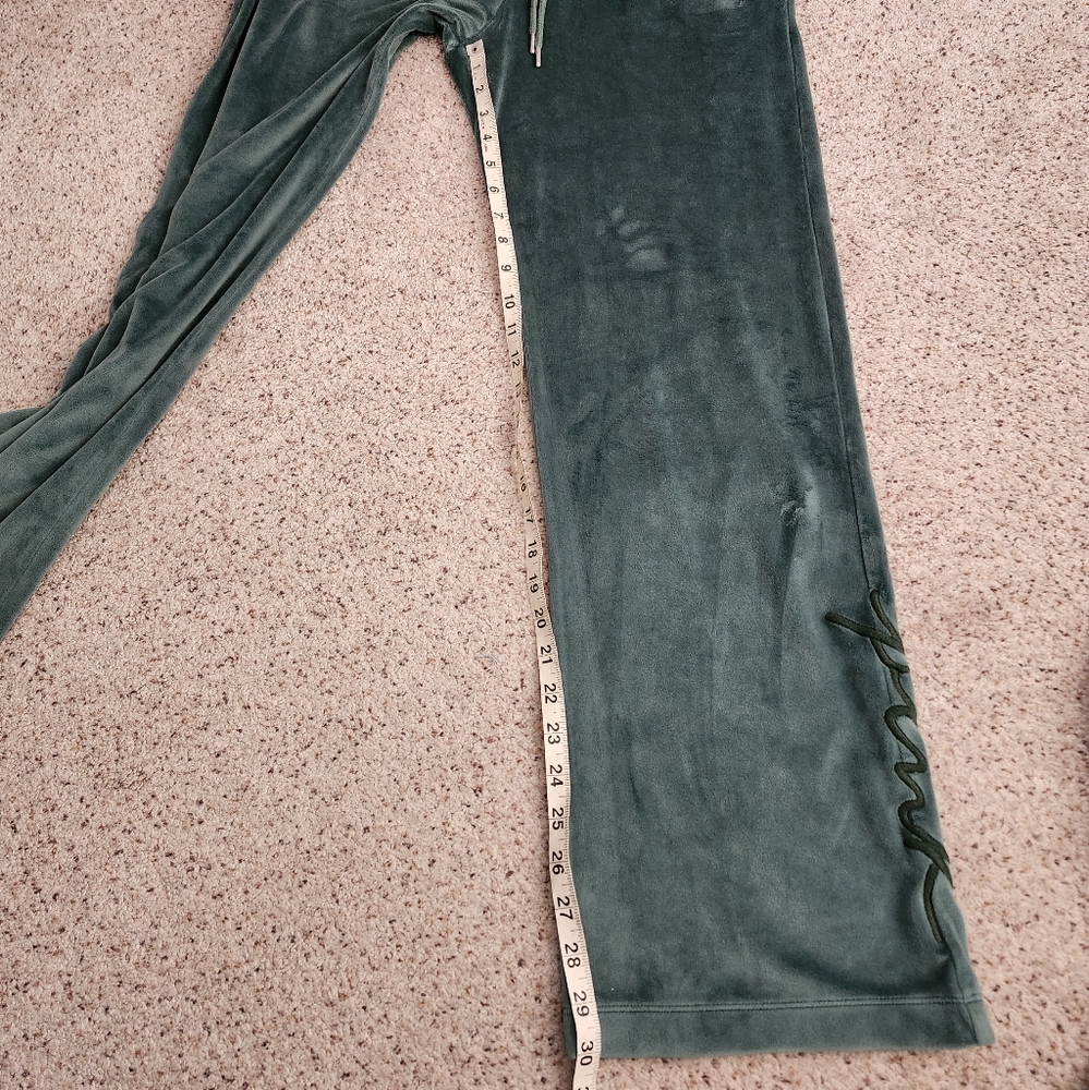 PINK green velvet pants - Picture 7 of 7